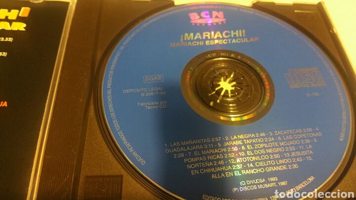 CDs de m&uacute;sica: Mariachi, espectacular. Cd - Foto 5