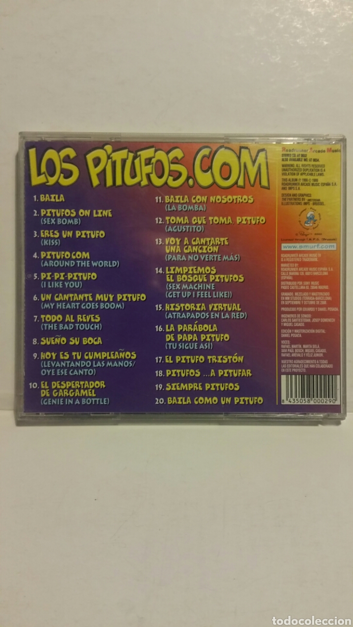 CDs de m&uacute;sica: Los pitufos. Com, cd. - Foto 2