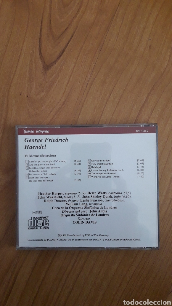CDs de m&uacute;sica: HAENDEL. EL MES&Iacute;AS. COLIN DAVIS - Foto 2