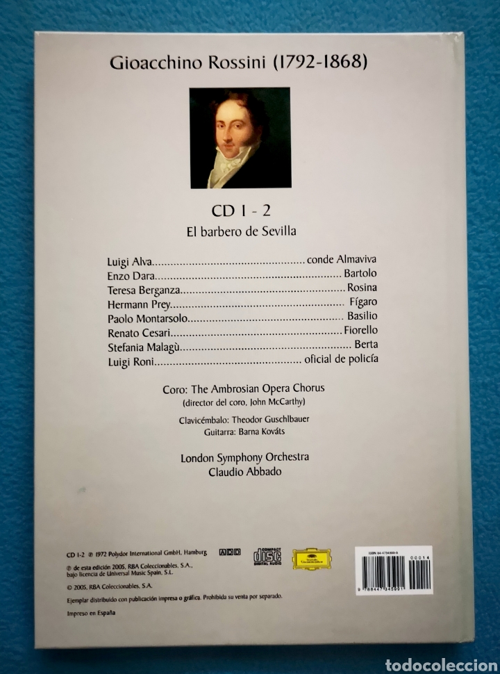 CDs de m&uacute;sica: ROSSINI - EL BARBERO DE SEVILLA - 2 CD - Foto 2