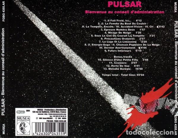 CDs de m&uacute;sica: Pulsar - Bienvenue Au Conseil DAdministration - CD - Foto 2