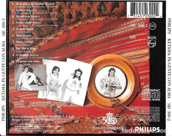 CDs de m&uacute;sica: Ketama - Pa Gente Con Alma - CD - Foto 2