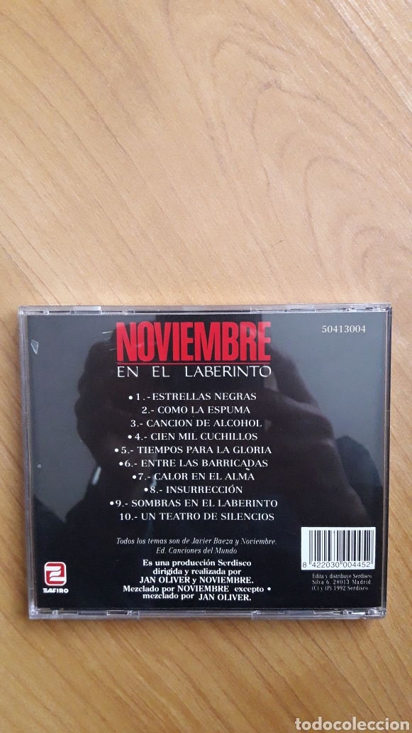CDs de m&uacute;sica: NOVIEMBRE. EN EL LABERINTO - Foto 2