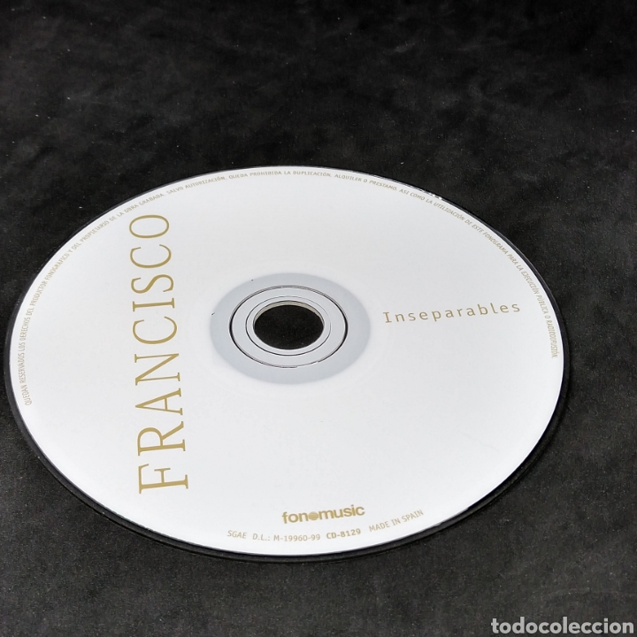 CDs de m&uacute;sica: FRANCISCO - INSEPARABLES - 1995 - CD - Foto 7
