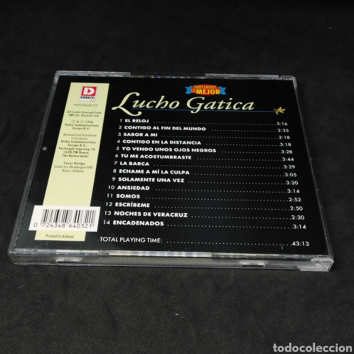 CDs de m&uacute;sica: LUCHO GATICA - SIMPLEMENTE LO MEJOR - 1996 - CD - Foto 2