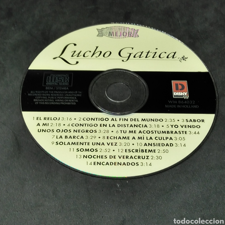 CDs de m&uacute;sica: LUCHO GATICA - SIMPLEMENTE LO MEJOR - 1996 - CD - Foto 8