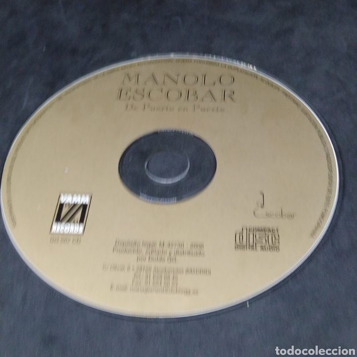CDs de m&uacute;sica: MANOLO ESCOBAR - DE PUERTO EN PUERTO - CD - 2000 - DISCO VERIFICADO - Foto 7