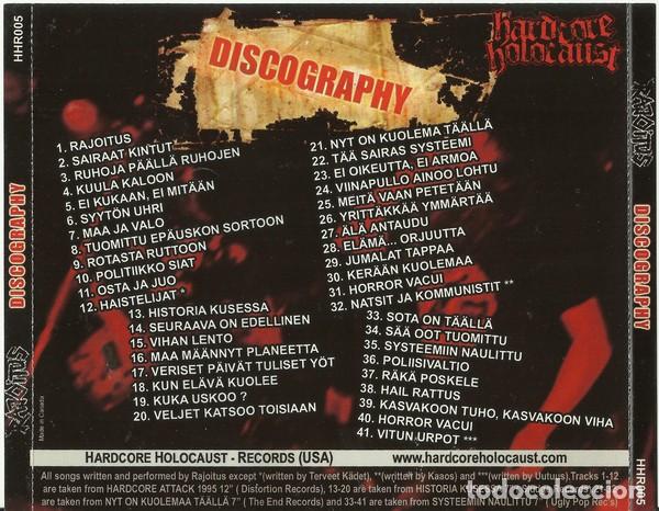 CDs de m&uacute;sica: Rajoitus - Discography - CD Hardcore / Punk - Foto 2