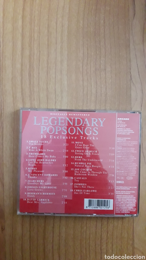 CDs de m&uacute;sica: LEGENDARY POPSONGS - Foto 2