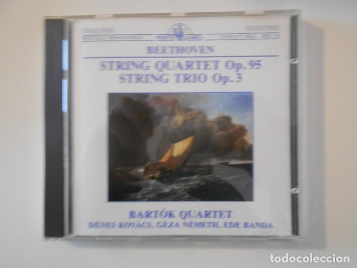 CDs de m&uacute;sica: BEETHOVEN. STRING QUARTET OP. 95. STRING TRIO OP. 3. BART&Oacute;K QUARTET. COMPACTO WHITE LABEL. - Foto 1