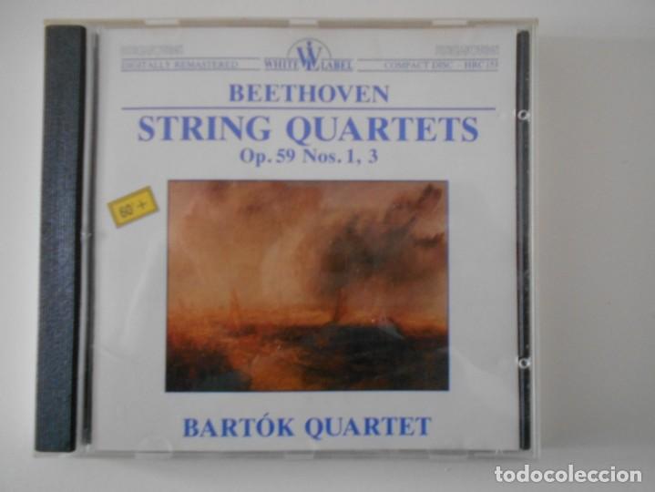 CDs de m&uacute;sica: BEETHOVEN. STRING QUARTETS. OP. 59 N&ordm; 1 Y 3. COMPACTO WHITE LABEL. - Foto 1