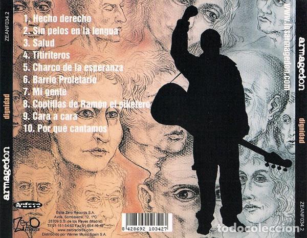 CDs de m&uacute;sica: CD ARMAGEDON - Dignidad - Zero ZEANF034 2 - SPAIN press 2003 (EX++/EX++) - Foto 2