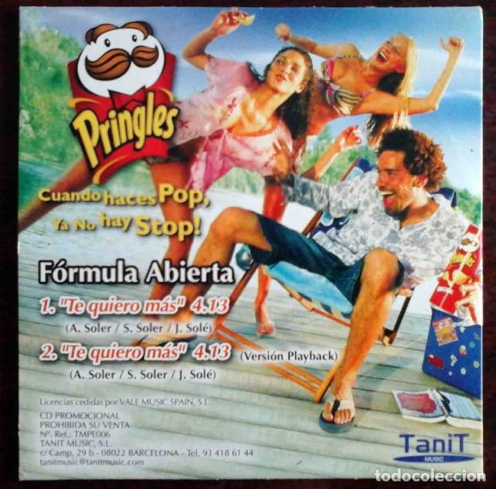 CDs de m&uacute;sica: CD: Te quiero m&aacute;s (F&oacute;rmula abierta) Pringles - Foto 3