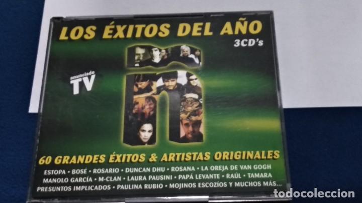 CDs de m&uacute;sica: CD X 3 CDS ( LOS EXITOS DEL A&Ntilde;O - &Ntilde; ) 2001 DRO BMG - 60 GRANDES EXITOS & ARTISTAS ORIGINALES