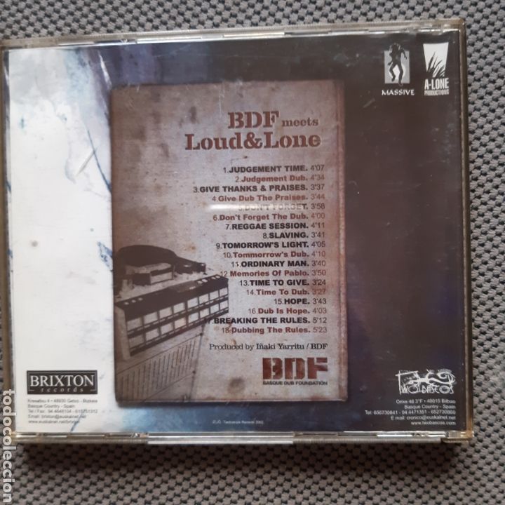CDs de m&uacute;sica: Basque Dub Foundation .Bdf Meets Loud & Lone - Foto 2
