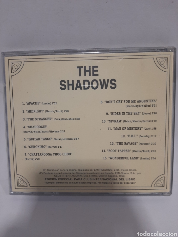 CDs de m&uacute;sica: SCD123 the shadows CD SEGUNDA MANO - Foto 2