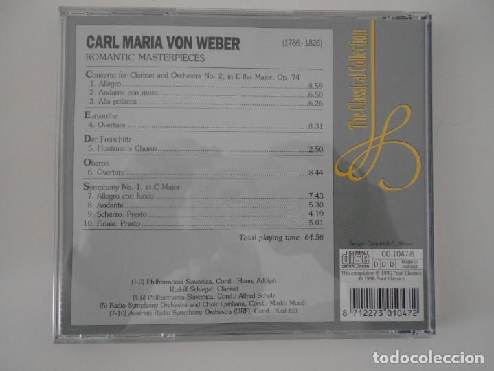 CDs de m&uacute;sica: WEBER. ROMANTIC MASTERPIECES. COMPACTO THE CLASSICAL COLLECTION. - Foto 2