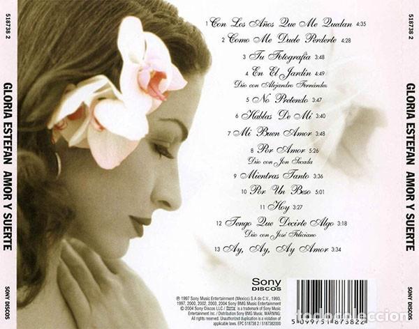 CDs de m&uacute;sica: Gloria Estefan - Amor Y Suerte (&Eacute;xitos Rom&aacute;nticos) - CD - Foto 2