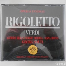 CDs de Música: RIGOLETTO. GIUSEPPE VERDI. DOBLE COMPACTO RCA VICTOR. ALFREDO KRAUS, ROBERT MERRILL, ANNA MOFFO... G. Lote 261916140