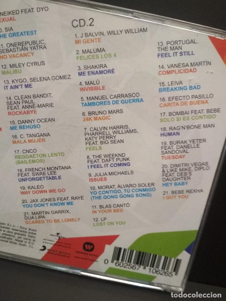 CDs de m&uacute;sica: VARIOS EL DISCO DE LOS EXITOS 2017 DOBLE CD PEPETO - Foto 2