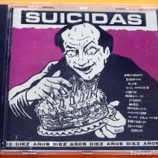 CDs de Música: DISCOS SUICIDAS: DIEZ AÑOS (REINCIDENTES, ESKORBUTO, PARABELLUM, ETC) - CD SAMPLER -1991 -COMO NUEVO