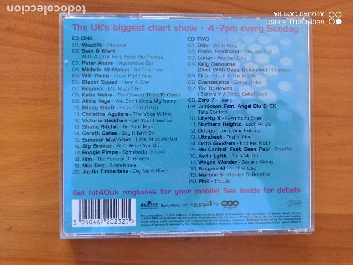 CDs de m&uacute;sica: CD HIT 40 UK (2 CDS) (8M) - Foto 2