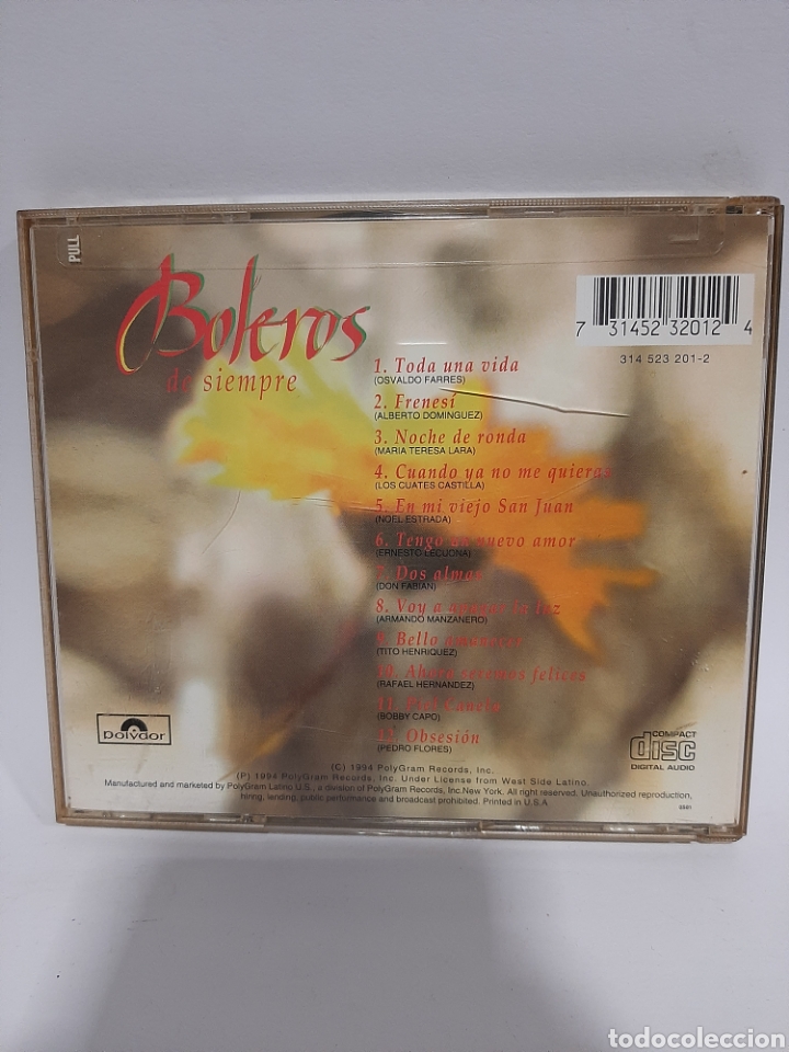 CDs de m&uacute;sica: SCD92 boleros de siempre SEGUNDA MANO - Foto 2