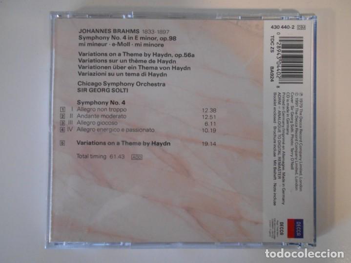 CDs de m&uacute;sica: THE SOLTI COLLECTION. BRAHMS. SYMPHONY N&ordm; 4. HAYDN VARIATIONS. COMPACTO DECCA. - Foto 2