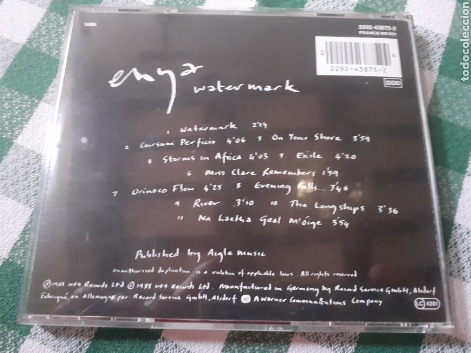 CDs de m&uacute;sica: Cd enya water mark - Foto 2