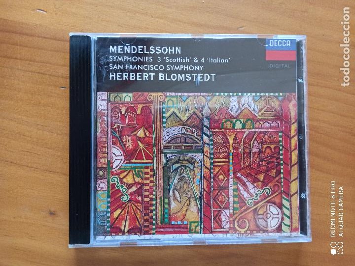 CD MENDELSSOHN: SYMPHONIES 3 & 4 - SAN FRANCISCO SYMPHONY / HERBERT BLOMSTEDT (9G) (Música - CD's Clásica, Ópera, Zarzuela y Marchas)