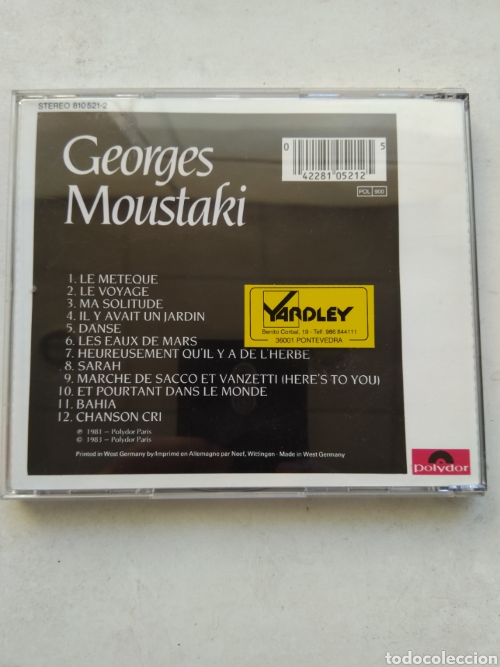 CDs de m&uacute;sica: CD GEORGES MOUSTAKI. - Foto 2