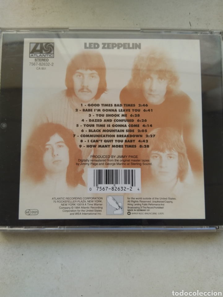 CDs de m&uacute;sica: CD LED ZEPPELIN/LED ZEPPELIN - Foto 3