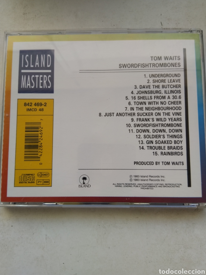 CDs de m&uacute;sica: CD TOM WAITS/SWORDFISHTROMBONES - Foto 3