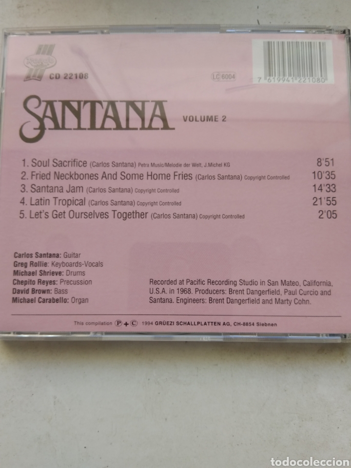 CDs de m&uacute;sica: CD SANTANA/VOLUMEN 2 - Foto 2