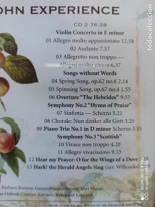 CDs de m&uacute;sica: CD THE MENDELSSOHN EXPERIENCE (2 CDS) (9L) - Foto 3