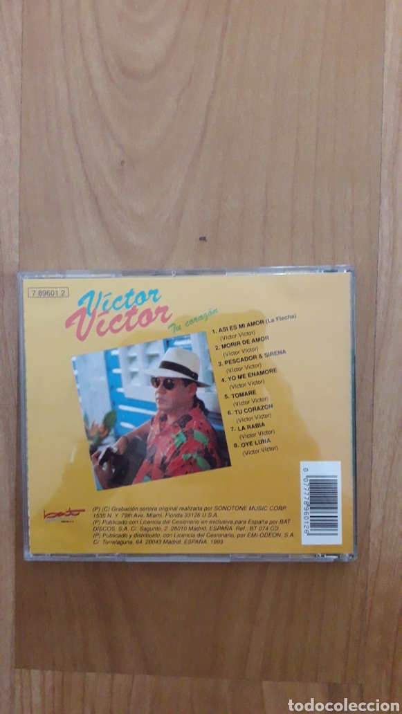 CDs de m&uacute;sica: V&Iacute;CTOR V&Iacute;CTOR. TU CORAZ&Oacute;N - Foto 2