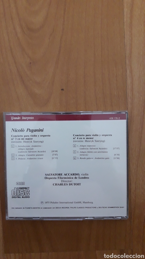 CDs de m&uacute;sica: PAGANINI. SALVATORE ACCARDO - Foto 2