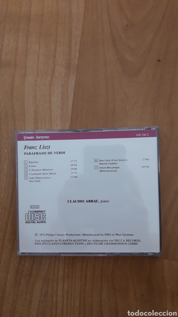 CDs de m&uacute;sica: FRANZ LISZT. CLAUDIO ARRAU - Foto 2