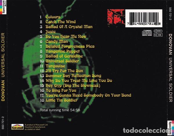 CDs de m&uacute;sica: Donovan - Universal Soldier - CD - Foto 2