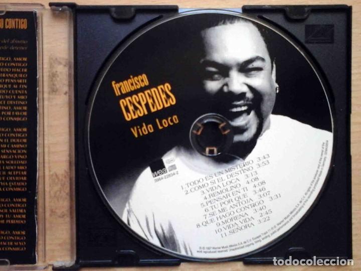 CDs de m&uacute;sica: CD: Francisco C&eacute;spedes. Vida loca. 11 Temas. - Foto 3