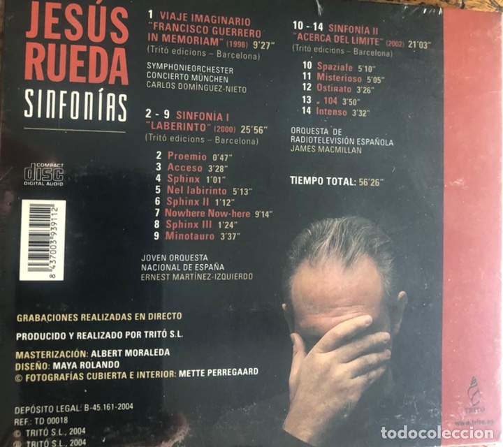 CDs de m&uacute;sica: Jes&uacute;s Rueda, &rdquo;Sinfon&iacute;as&rdquo; - Foto 2