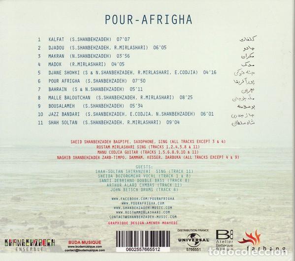 CDs de Música: Saeid Shanbehzadeh, Rostam Mirlashari, Naghib Shanbehzadeh, Manu Codjia ‎– Pour-Afrigha (CD) - Foto 2 - 265752909