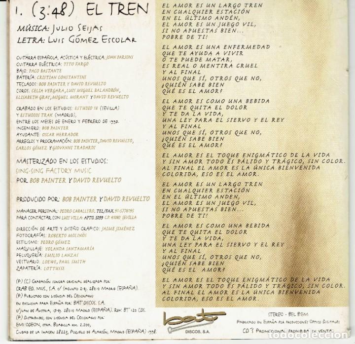 CDs de m&uacute;sica: CD LUIS VILLA,EL TREN - Foto 2