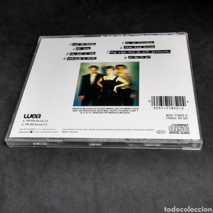 CDs de m&uacute;sica: PRESUNTOS IMPLICADOS - DE SOL A SOL - CD - 1990 - Foto 2