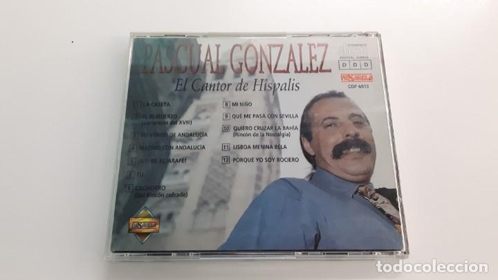 CDs de m&uacute;sica: CD PASCUAL GONZALEZ - EL CANTOR DE H&Iacute;PALIS - Foto 3