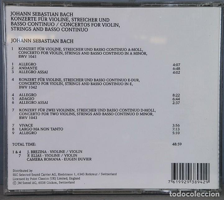 CDs de m&uacute;sica: CD. VIOLIN CONCERTOS. BACH - Foto 2
