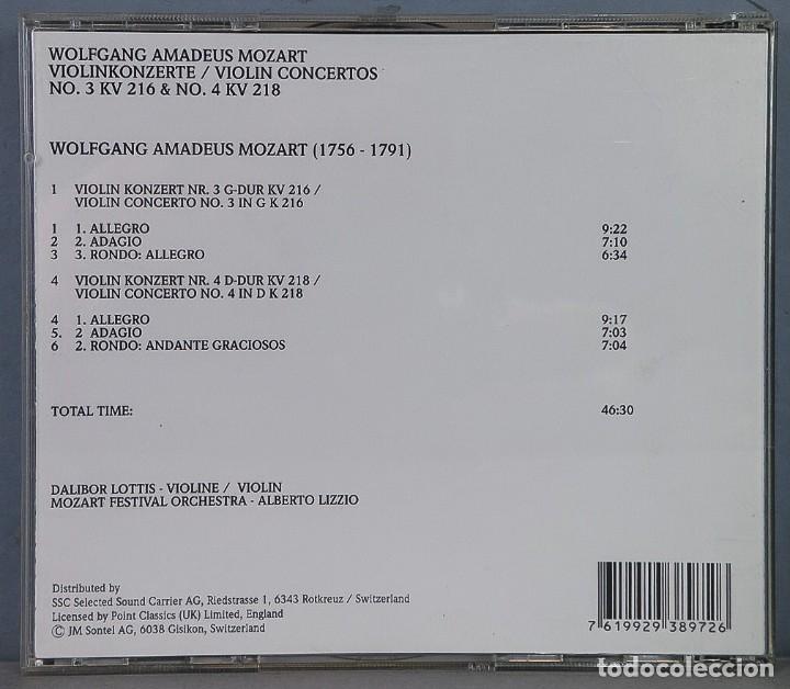 CDs de m&uacute;sica: CD. VIOLIN CONCERTOS. MOZART - Foto 2