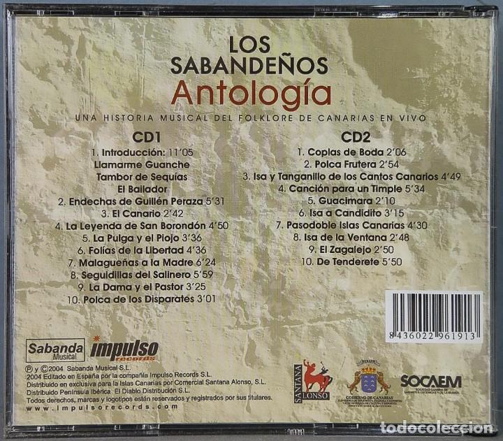 CDs de m&uacute;sica: 2 CD + DVD. LOS SABANDE&Ntilde;OS. ANTOLOGIA - Foto 2