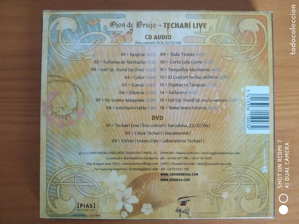 CDs de m&uacute;sica: CD + DVD OJOS DE BRUJO - TECHARI LIVE (DB) - Foto 2