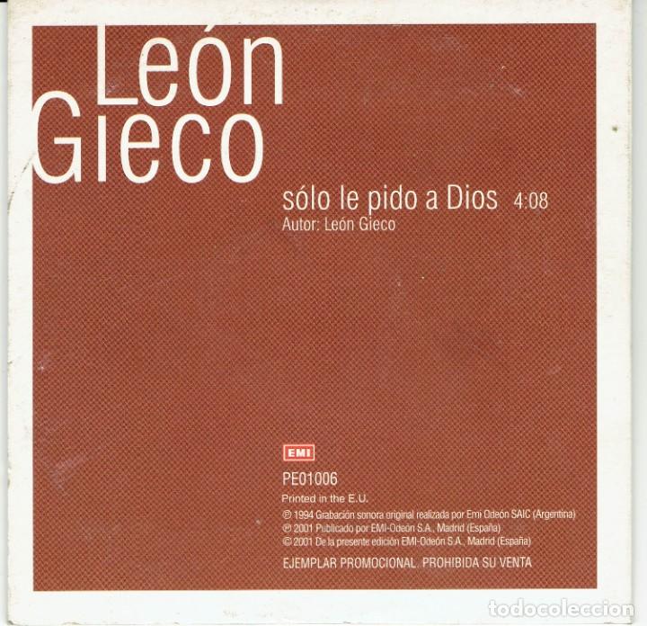 CDs de m&uacute;sica: CD LE&Oacute;N GIECO, SOLO LE PIDO A DIOS - Foto 2